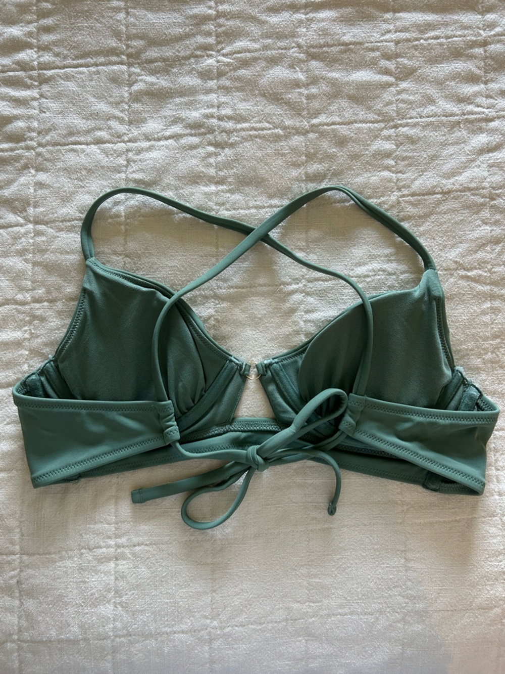 Shade & Shore Sage Green Tie-Side Bikini - Picture 3 of 8
